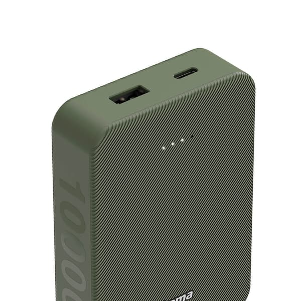 Powerbank Colour 10 10000mAh USB-C+USB-A Grön