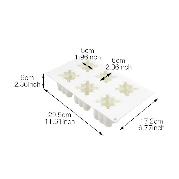 Silikoneform / lette formbobler 6 tern