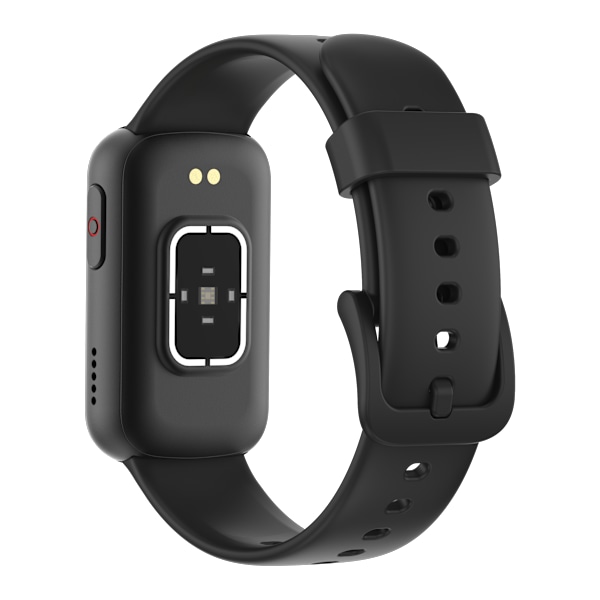 Smartwatch med EKG, puls- og blodtryksmåler, søvnmåler, skridttæller Sort