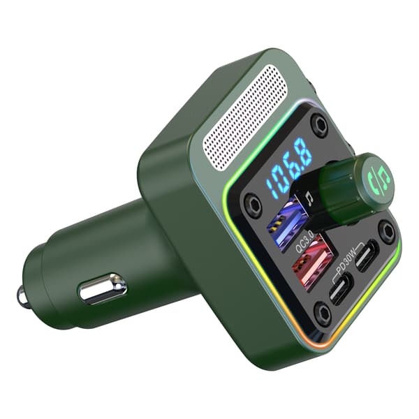 Bluetooth FM-Sändare V5.0 Green Green