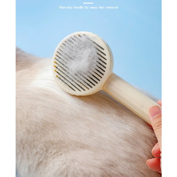 Selvrensende hårbørste til kæledyr beige beige