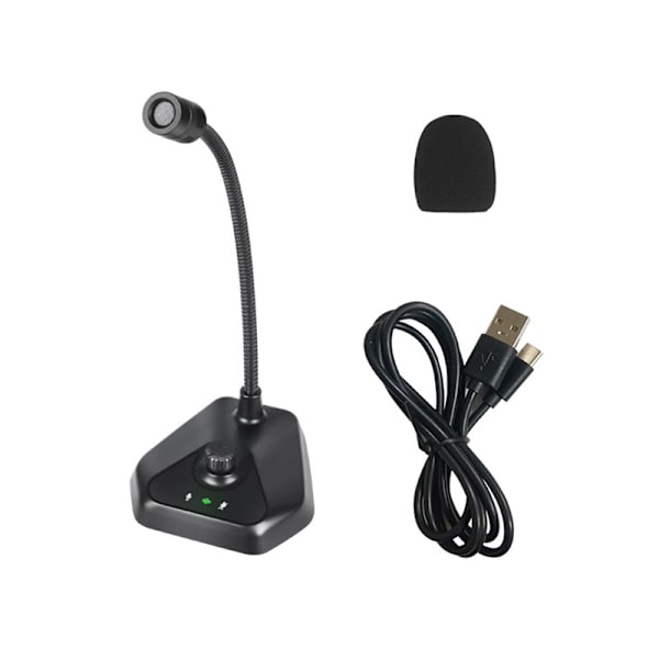 USB Kondensatormikrofon til Computeroptagelse, Streaming og Gaming, Kompatibel med Computere