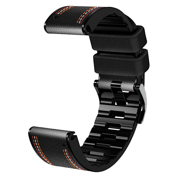 Vit silikonarmband för Garmin Fenix 8X 7 6X 6 5X 5 5S Svart 26 mm