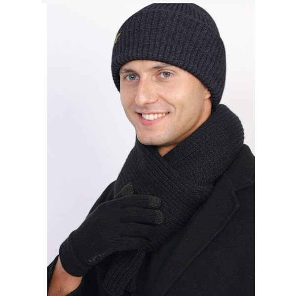 To-i-en Stablet Beanie Hat Mænds Sort