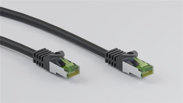 GHMT-certificeret CAT 8.1 netværkskabel, S/FTP (PiMF), sort