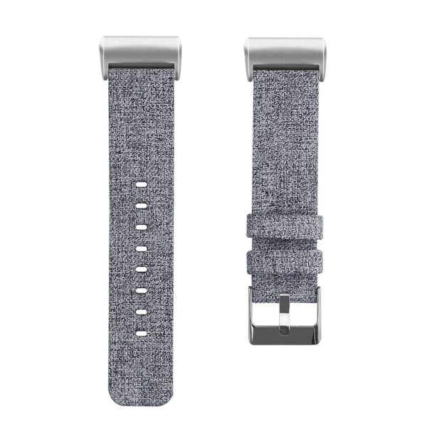 Fitbit Charge 3/4 armband canvas Grå (L)