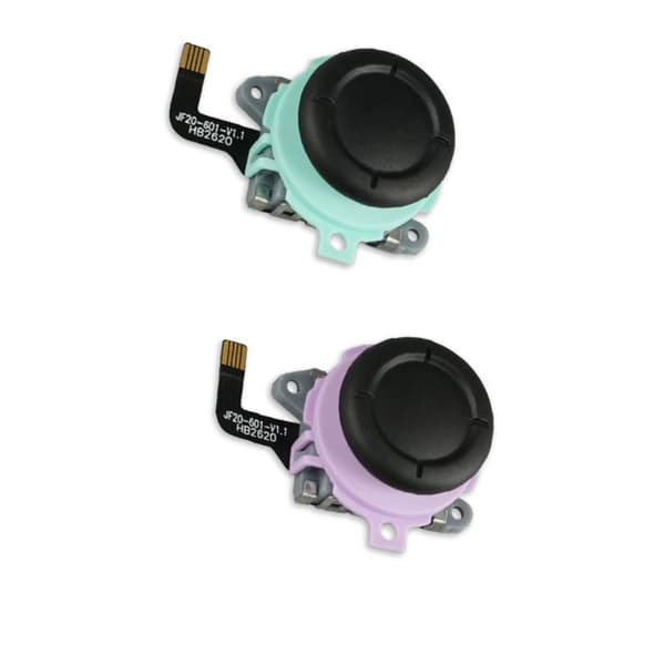 Joystick-ersättning 2-pack kompatibelt med Switch 2 - TMR magnetisk anti-drift analog styrspak för Joy-Con 2, ABS+koppar, grön+lila