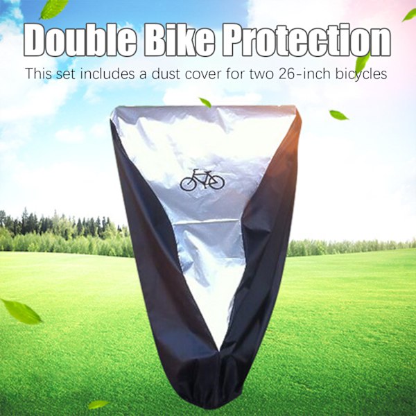 INF Vandtæt cykelcover / cover til 2 cykler Sort