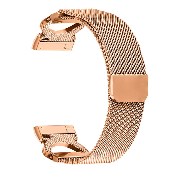 Rosaguld Milanese urrem til Fitbit Versa 4