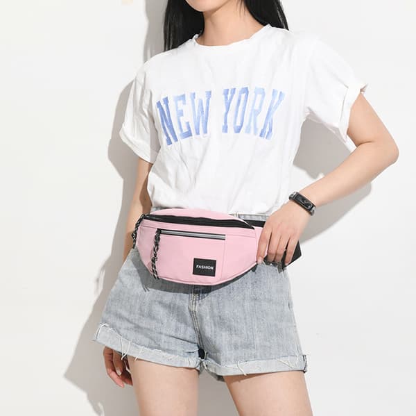 Stänksäker midjeväska crossbody väska Pink Pink
