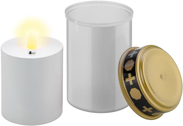 LED gravljus med timer, vitt