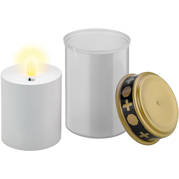 LED gravlys med timer, hvid