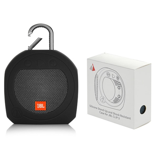 Silikonskyddsfodral för JBL CLIP3-högtalare Svart