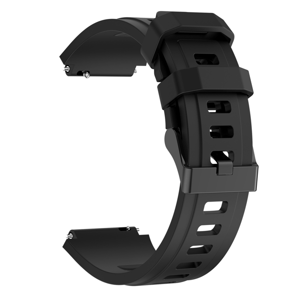 22mm urheilukellon ranneke Black Black