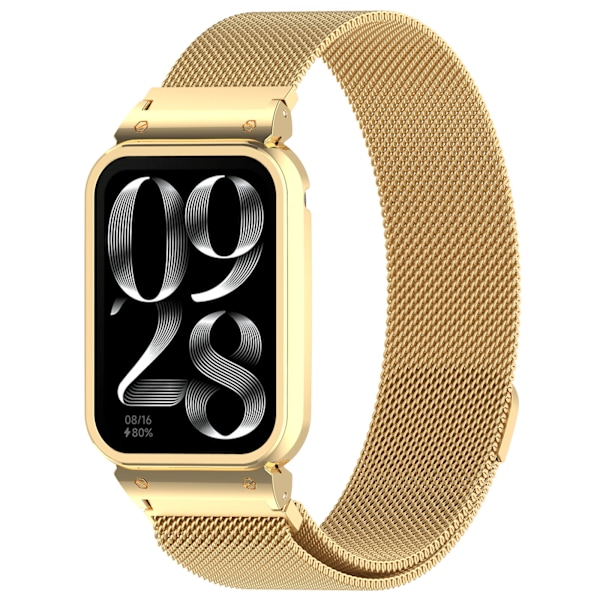 Metallram för Xiaomi Band 9 Pro med Milanese-rem Guld