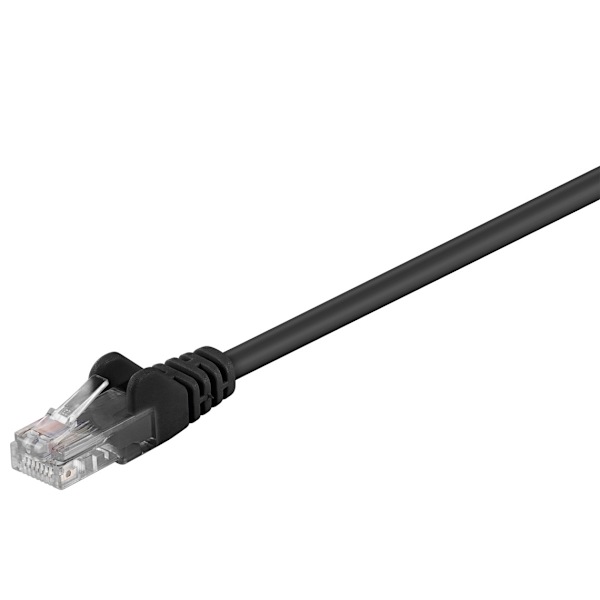 Netværkskabel CAT 5e, U/UTP, sort, 20 m