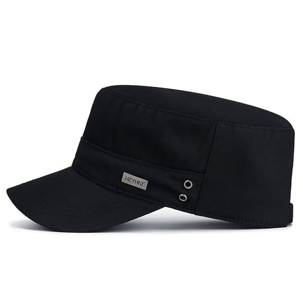 Herr Bomulls Flat Cap - Justerbar Basebollkeps för sommaren Black Black