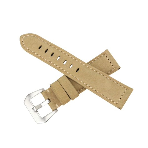 Klockarmband i äkta läder för Panerai Kaki 22 mm