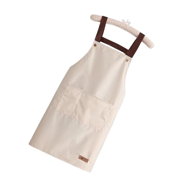 Ärmlös Off-White PVC Förkläde - Vattentätt & Oljetätt Köksförkläde