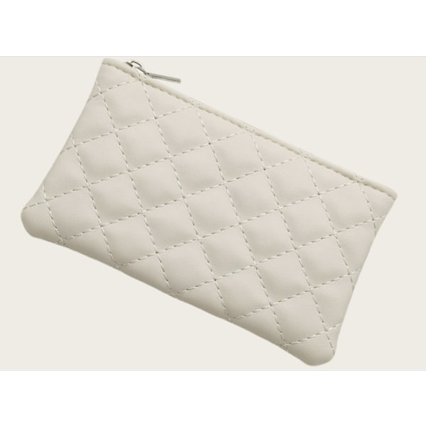 Kompakt myntv purse i PU-läder Beige