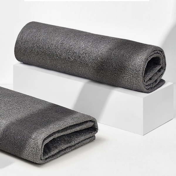 5-pakkaiset mikrokuituliinat lasinpuhdistukseen, nukkaamattomat, raidattomat, mustat 20 cm