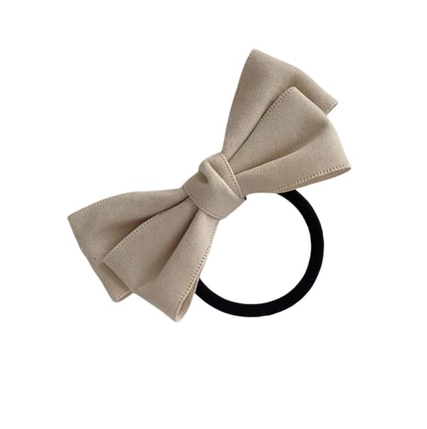 Chic Bowknot Hårelastikker - Sæt med 2 alsidige hårtilbehør White White