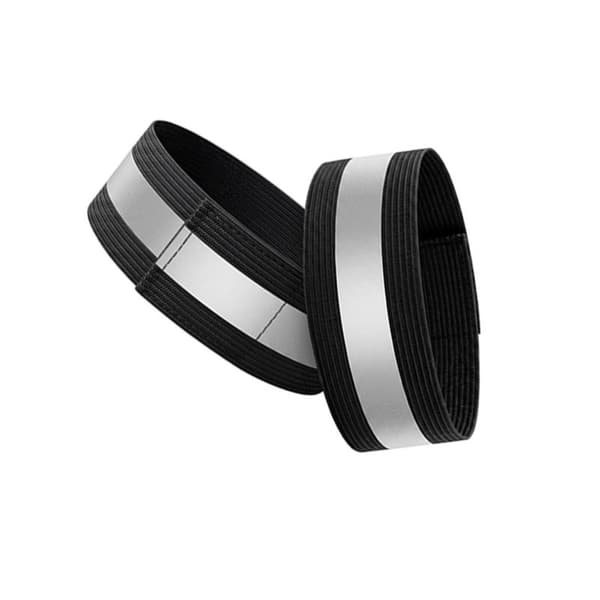 Reflekterende elastiske buksebenstropper til cykling, natkørsel og pendling - anti-snag pant cuff-stropper, høj-elastisk polyester, kompakt 33cmx4cmx0