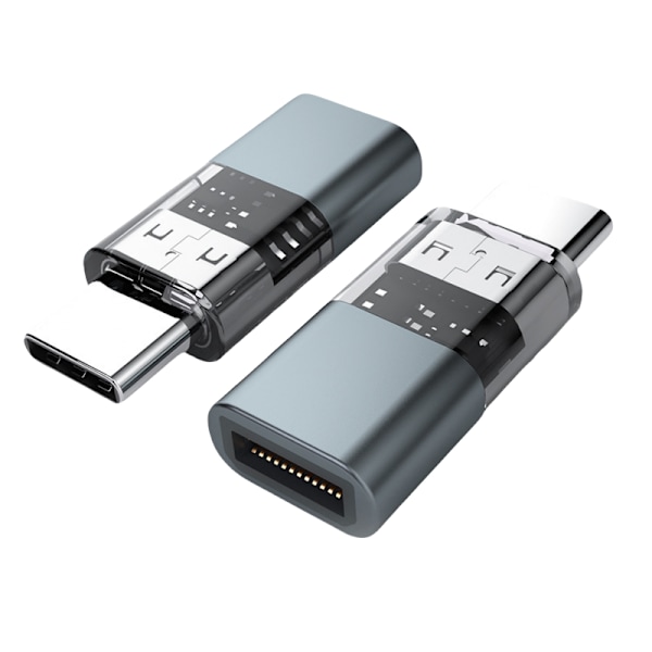 FD10 Type-C till Lightning Adapter - Grå, Kompakt Design