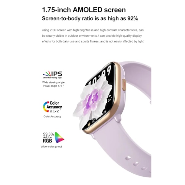 INF IP68 vattentät Smartklocka Fitness Tracker