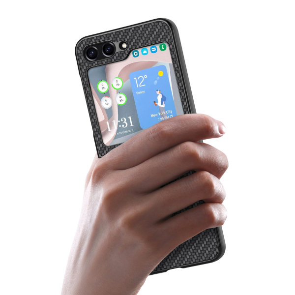Carbon Fiber Pattern Back Cover Type Phone Case för Samsung Gala