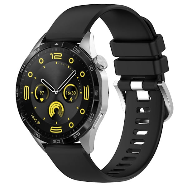 Silikone urrem til Huawei Watch GT5 - 22 mm Sort 22 mm