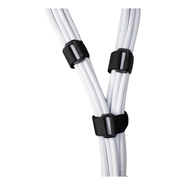 Hook loop fastener cable ties width 20mm 18cm 10pack