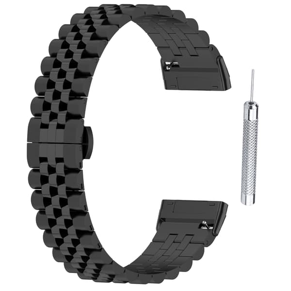 Kellon ranneke ruostumatonta terästä Black Fitbit Versa 3 / 4 / 5 Black