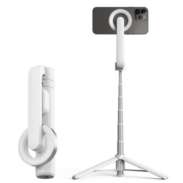 Bärbar Trådlös Bluetooth Selfie Stick WS-22005 Vit
