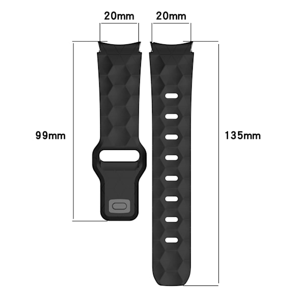 Galaxy Watch6/5/4 Silikonarmband Svart