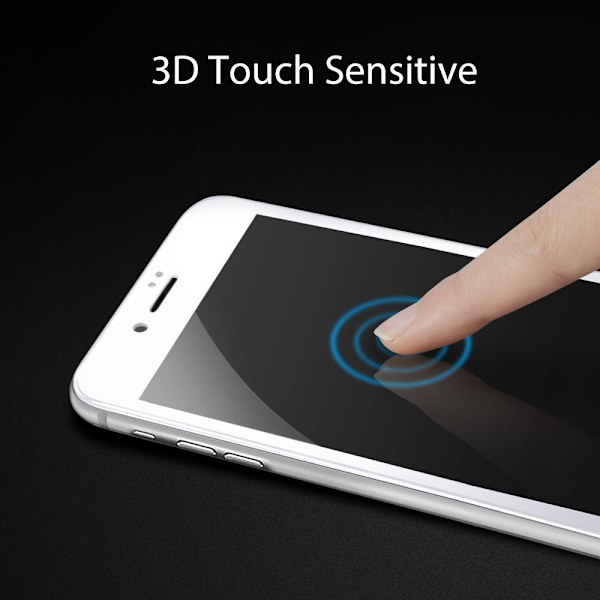 Skärmskydd iPhone 8 Plus Härdat glas Vit
