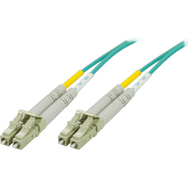 OM3 Fiber cable, LC - LC, duplex, multimode, 50/125, 1,5m