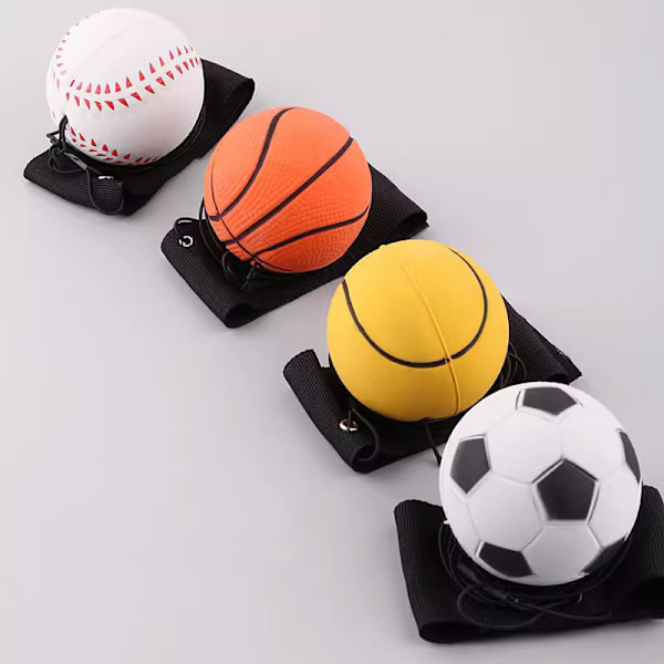 Handledsträningsboll med rem Gul