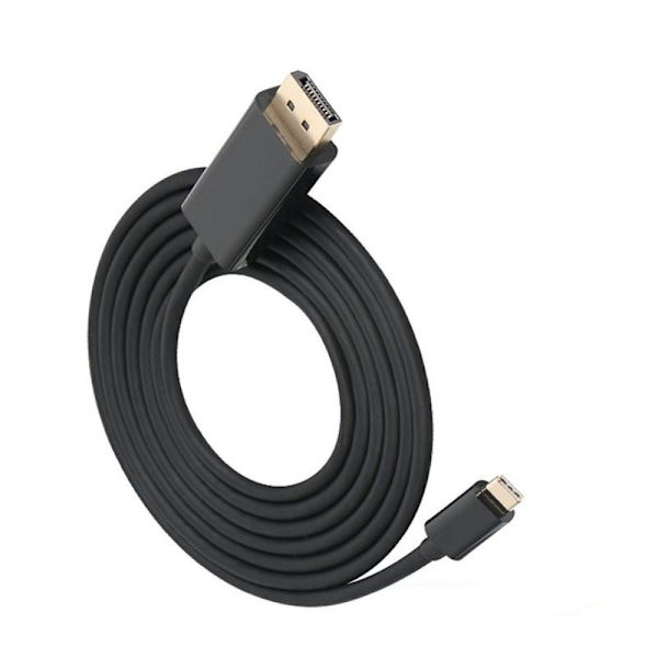 INF USB-C-Displayport (DP) -sovitinkaapeli 1,8 m musta