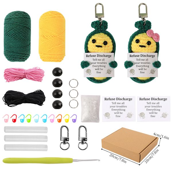 Virksats för ärtböna - DIY Amigurumi Virksats
