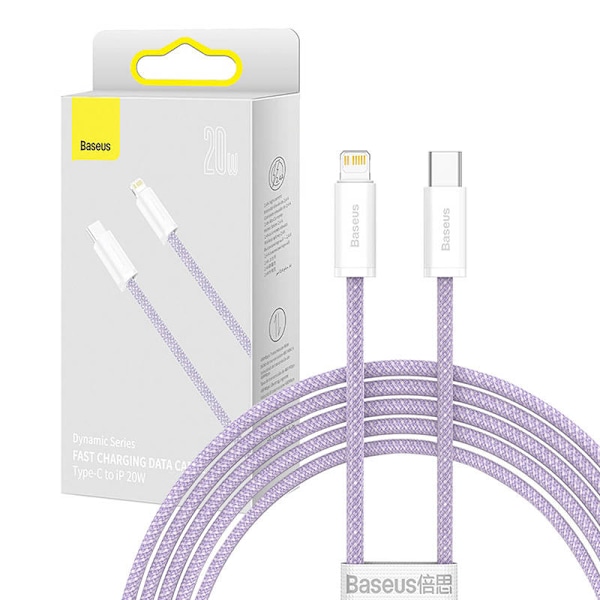 USB-C-kabel för Lightning Baseus Dynamic Series, 20W, 2m (lila)