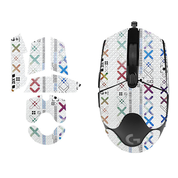 Forbedrede Grip Mouse Stickers til Logitech G102 MultiColor