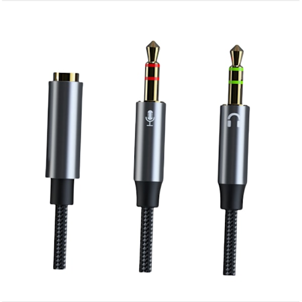 CB01 Hovedtelefon- og Mikrofonsplitter Adapter Audiokabel Model 3