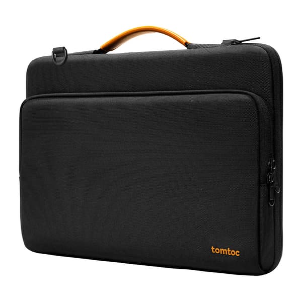 Laptopaxelväska Tomtoc Defender-A40 – vadderat laptopskydd, organiserade fack, stänkresistent tyg för pendling och resor