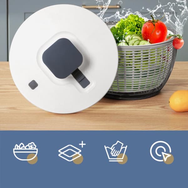6L Stor Kapacitet Handpressad Grönsaksslunga - Snabb Salladstork