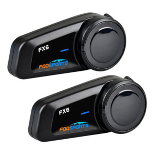 Fodsports FX6 motorcykel intercom tvåpack (svart)
