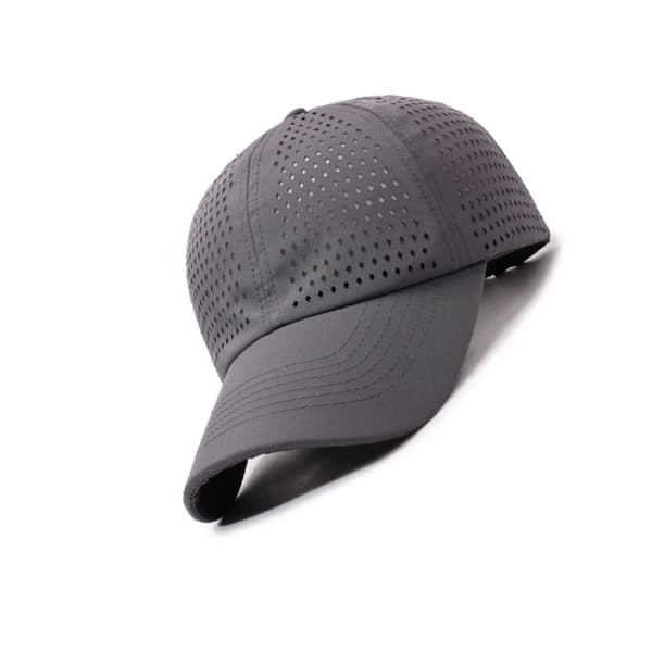 Andningsbar mesh-polyester keps – solkeps för sommarcykling och utomhusbruk, justerbar passform, stora meshpaneler, snabb-torkning och lättviktskomfor DarkGrey