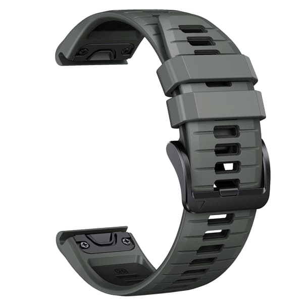 Stilfuld Quick Release Rem til Garmin Fenix 7X Pro Black+Green Black+Green