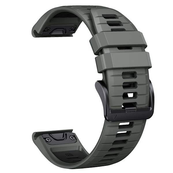 Tyylikäs pikakiinnityshihna Garmin Fenix 7X Pro -kelloon Musta + Vihreä