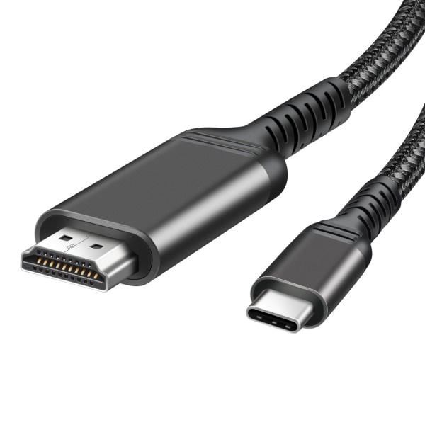 4K 60Hz Adapterkabel USB C till HDMI-kabelomvandlare 2 Svart 200 x 0.93 cm